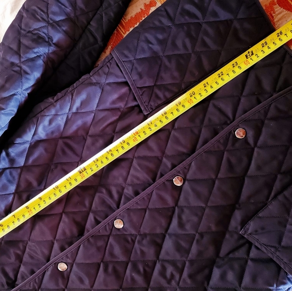 Burberry Quilted Snap Button Down Jacket in Black with Nova Check Size Small - Picture 9 of 10